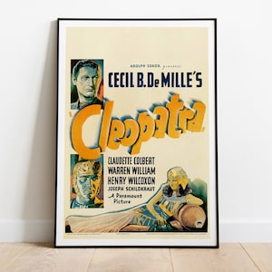 Cleopatra,  Cecil B. DeMille, 1934 - Vintage Movie Poster, Premium Semi-Glossy Paper