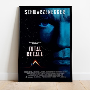 Total Recall, Paul Verhoeven, Arnold Schwarzenegger, Sharon Stone, 1990 - Poster del film HQ, carta semi-lucida di alta qualità