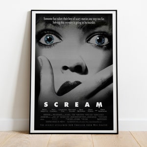 Scream, Wes Craven, 1996 - Poster del film retrò HQ, carta semilucida premium
