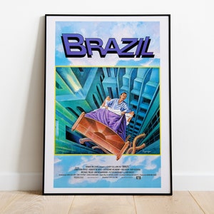 Brasile, Terry Gilliam, Jonathan Pryce, Robert De Niro, 1985 - Poster di film vintage retrò, carta semilucida premium