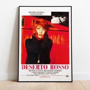 Deserto Rosso, Michelangelo Antonioni, Monica Vitti, 1964 - Póster de película vintage de alta calidad, papel semibrillante de primera calidad