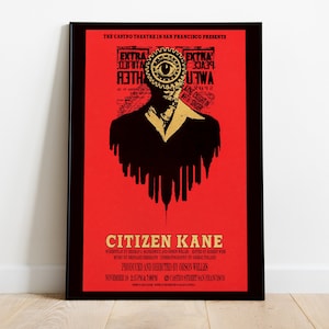 Citizen Kane, Orson Welles, 1941 - Vintage Movie Poster, Premium Semi-Glossy Paper