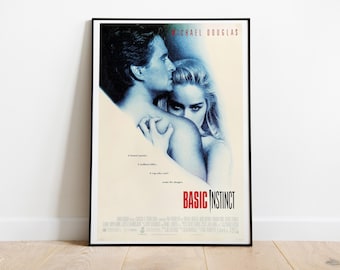 Basic Instinct, Paul Verhoeven, Michael Douglas, Sharon Stone, 1992 - HQ Movie Poster, Premium Semi-Glossy Paper