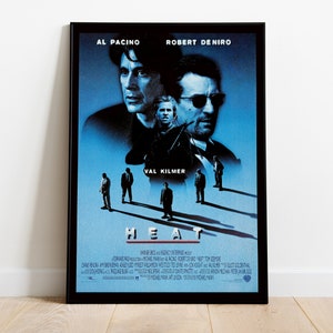 Heat, Michael Mann, Al Pacino, Robert De Niro, 1995 - Poster del film retrò, carta semilucida premium