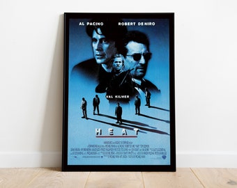 Heat, Michael Mann, Al Pacino, Robert De Niro, 1995 - Retro Movie Poster, Premium Semi-Glossy Paper