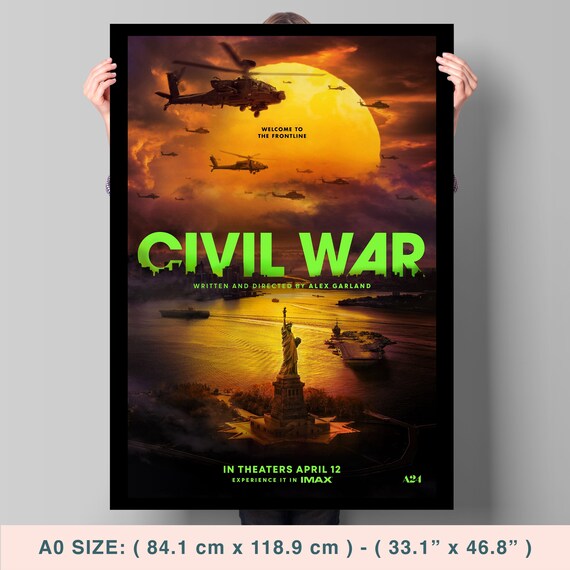 Civil War, Alex Garland, Kirsten Dunst, 2024 - HQ Movie Poster