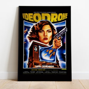 Videodrome, David Cronenberg, James Woods, Sonja Smits, 1983 - Vintage Retro Movie Poster, Premium Semi-Glossy Paper