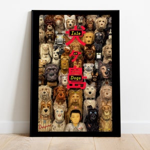 Isle of Dogs, Wes Anderson, 2018 - Hochwertiges Filmplakat, Premium-Halbglanzpapier
