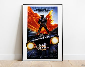 Mad Max, George Miller, Mel Gibson, 1979 - HQ Vintage Movie Poster, Premium Semi-Glossy Paper