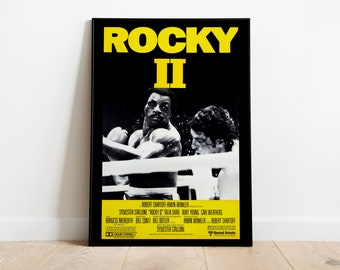 Rocky II, Sylvester Stallone, Rocky Balboa, Apollo Creed 1979 - HQ Vintage Movie Poster, Premium Semi-Glossy Paper