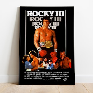 Rocky III, Sylvester Stallone, Rocky Balboa - High Quality Vintage Movie Poster, Premium Semi-Glossy Paper