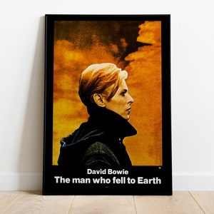 El hombre que cayó a la tierra, David Bowie, 1976 - Póster de película vintage de alta calidad, papel semibrillante de primera calidad