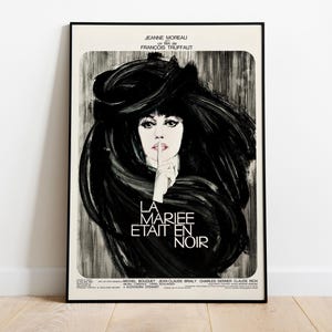 La Mariée était en noir, François Truffaut, Jeanne Moreau, 1968 - Hochwertiges Filmposter auf Premium Semi-Glossy Papier