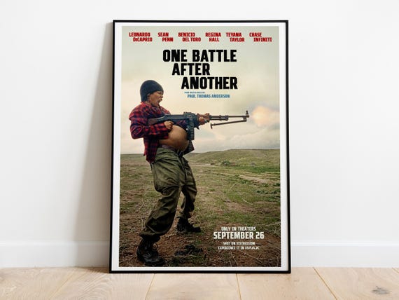 One Battle After Another artistic poster design