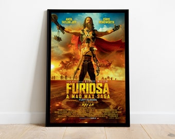 Furiosa: A Mad Max Saga, George Miller, Anya Taylor-Joy, 2024 - HQ Movie Poster, Premium Semi-Glossy Paper