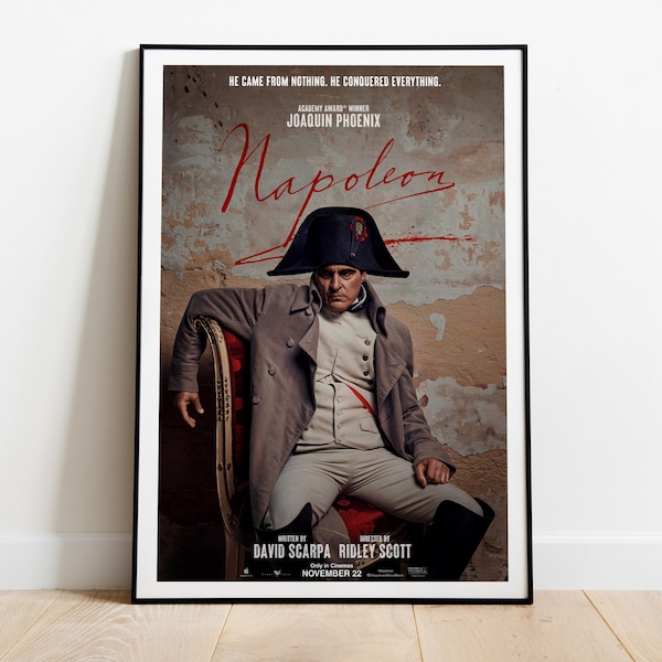 Napoleon, Ridley Scott, Joaquin Phoenix, Vanessa Kirby, 2023 - HQ Movie Poster, Premium Semi-Glossy Paper