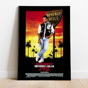 Beverly Hills Cop 2, Tony Scott, Eddie Murphy, 1987 - Poster retrò vintage del film, carta semi-lucida di alta qualità