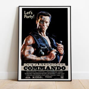 Commando, Mark L. Lester, Arnold Schwarzenegger, 1985 - Plakat filmowy wysokiej jakości, papier półbłyszczący premium