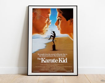 The Karate Kid, John G. Avildsen, Ralph Macchio, 1984 - HQ Retro Vintage Movie Poster, Premium Semi-Glossy Paper