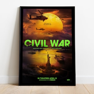 Civil War, Alex Garland, Kirsten Dunst, 2024 - HQ Movie Poster, Premium Semi-Glossy Paper
