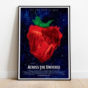 Across the Universe, Julie Taymor, The Beatles, 2007 - Poster del film HQ, carta semi-lucida di alta qualità