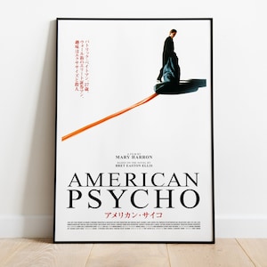 American Psycho, Mary Harron, Christian Bale, Willem Dafoe, Jared Leto, 2000 - Hochwertiges Japanisches Filmplakat, Premium Semi-Glossy Paper