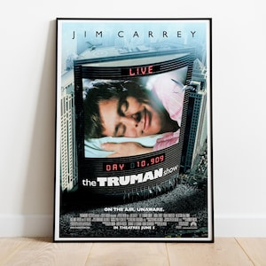 The Truman Show, Peter Weir, Jim Carrey, 1988 - Poster del film HQ, carta semi-lucida di alta qualità
