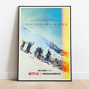 Society of the Snow, La sociedad de la nieve, J. A. Bayona, 2023 - Poster del film HQ, carta semilucida premium