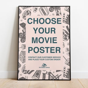 Your Movie Poster Request, Choose Your Own Movie, Cinema Lover Gifts - Premium Semi-Glossy Paper, Premium Matte Paper