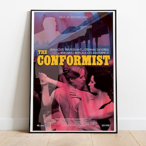El conformista, Il conformista, Jean-Louis Trintignant, Bernardo Bertolucci, 1970 - Póster de película HQ, papel semibrillante premium