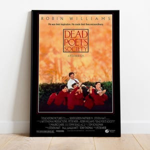 L'attimo fuggente, Peter Weir, Robin Williams, 1989 - Manifesto cinematografico retrò, carta semi-lucida di alta qualità