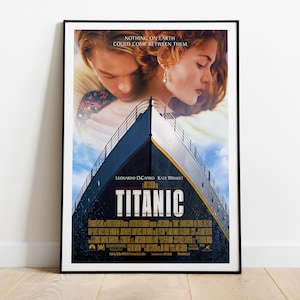 Titanic, James Cameron, Leonardo DiCaprio, 1997 - Póster de película retro de alta calidad, papel semibrillante de primera calidad