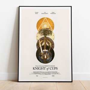 Knight of Cups, Terrence Malick, Christian Bale, 2015 - HQ Cinema Movie Poster, Premium Semi-Glossy Paper