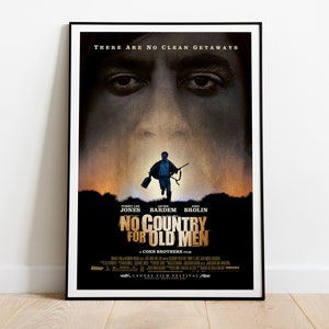 No Country for Old Men, Joel und Ethan Coen, Tommy Lee Jones, Javier Bardem, 2007 - Hochwertiges Filmplakat, Premium Semi-Glossy Paper