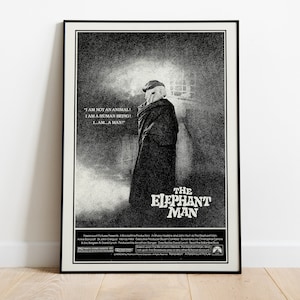 Der Elefantenmann, David Lynch, Anthony Hopkins, 1980 - Hochwertiges Vintage-Retro-Filmplakat, Premium-Semi-Glossy-Papier