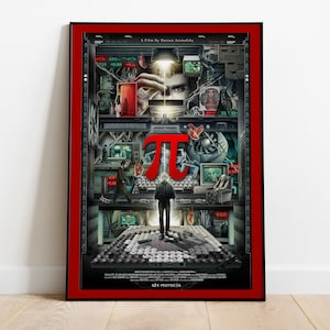 Pi, π, Darren Aronofsky, 1998 - High Quality Movie Poster, Premium Semi-Glossy Paper