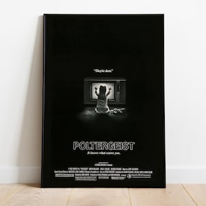 Poltergeist, Tobe Hooper, 1982 - Poster di film horror retrò vintage, carta semi-lucida di alta qualità