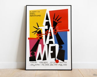 Tie Me Up! Tie Me Down!, Atame!, Pedro Almodóvar, Antonio Banderas, 1989 - High Quality Vintage Movie Poster, Premium Semi-Glossy Paper