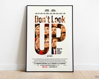 Don't Look Up, Adam McKay, Leonardo DiCaprio, Jennifer Lawrence, 2021 - High Quality Movie Poster, Premium Semi-Glossy Paper