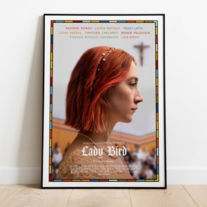 Lady Bird, Greta Gerwig, Saoirse Ronan, Timothée Chalamet, 2017 - Póster de película HQ, papel semibrillante premium