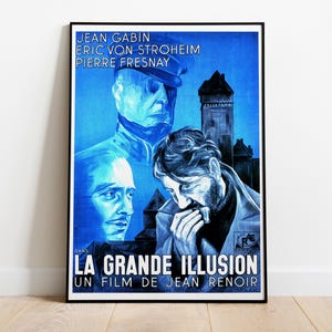 La Grande Illusion, Jean Renoir, 1937 - Hochwertiges Filmplakat, Premium Semi-Glossy Papier