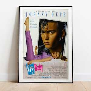 Cry-Baby, John Waters, Johnny Depp, 1990 - Pôster de filme retrô vintage, papel semibrilhante premium