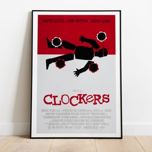 Clockers, Spike Lee, Harvey Keitel, John Turturro, 1995 - Vintage Retro Filmplakat, Premium Halbglanzpapier