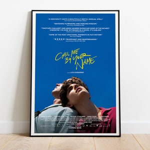 Call Me by Your Name, Luca Guadagnino, Timothée Chalamet, 2017 - HD Movie Poster, Premium Semi-Glossy Paper