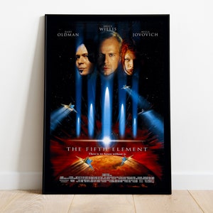 The Fifth Element, Luc Besson, Bruce Willis, Milla Jovovich, 1997 - HQ Movie Poster, Premium Semi-Glossy Paper
