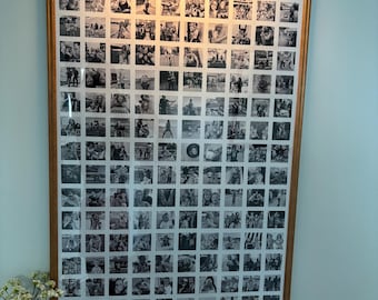 150 Photo Collage Template: Minimalist Grid Design (Digital Download Canva Template) Father's Day Gift/Anniversary Gift