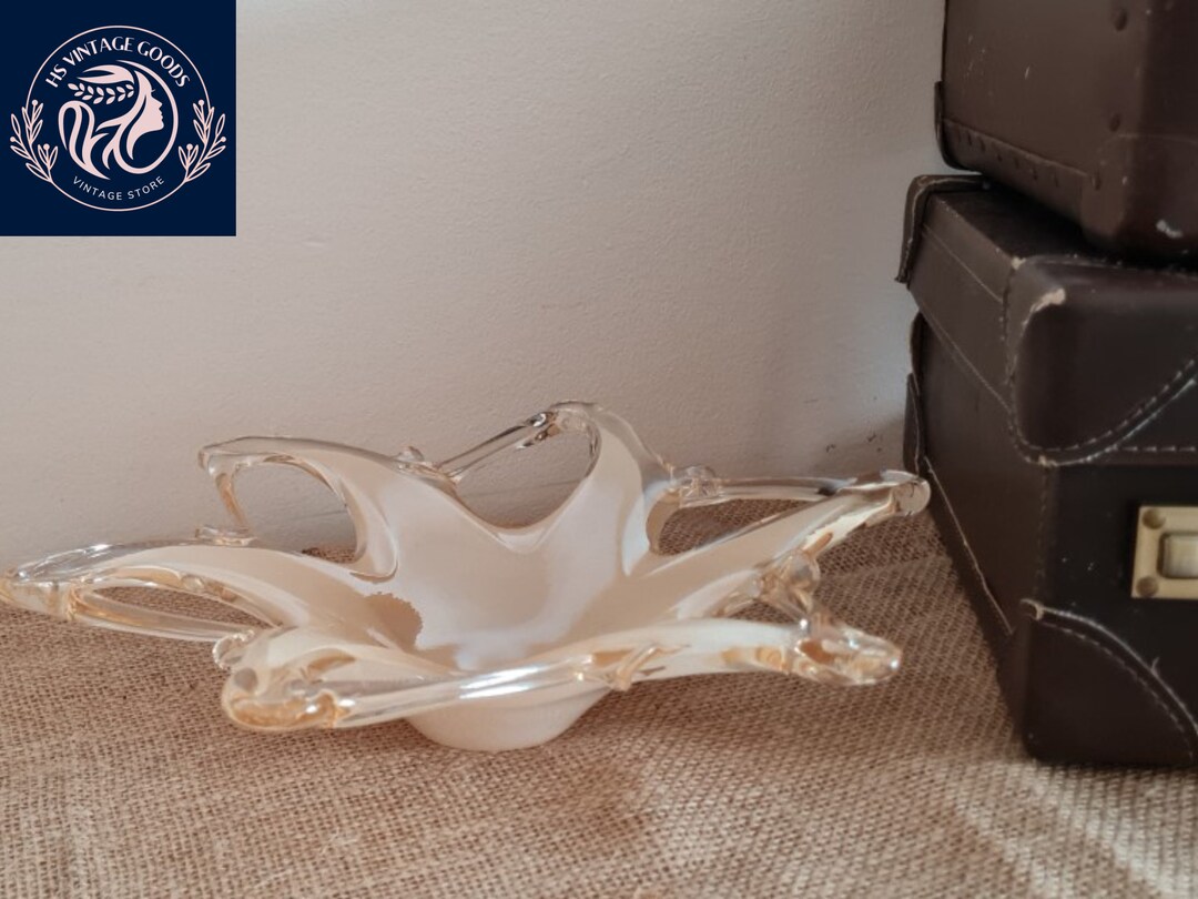 Handmade Murano Glass Starfish Bowl Trinket Glass Bowl , Display Glass