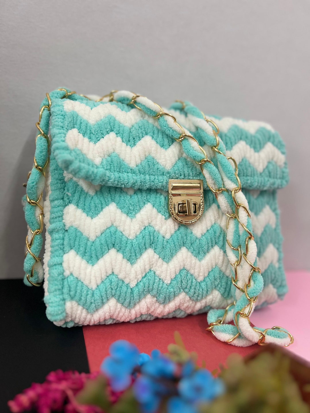 Luxury Crochet Threaded Handbag Crochet Bag Luxury Bag Crochet
