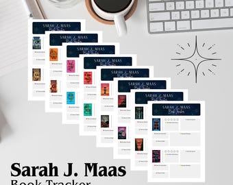Sarah J. Maas Book Tracker: ACOTAR, TOG, Crescent City (Printable PDF A4 Planner Page)