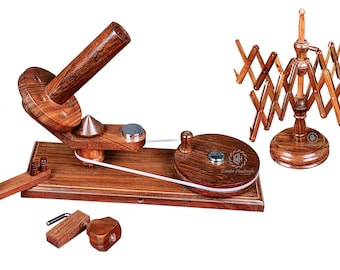 Handmade Rosewood Yarn Ball Winder & Swift: Knitting Crochet Tool